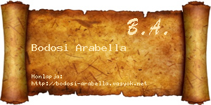 Bodosi Arabella névjegykártya